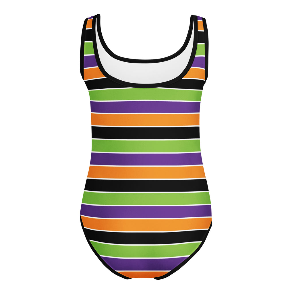 Girls Halloween Striped Leotard – Buttery-Soft, Quick-Dry 4-Way Stretch Comfort for Dance & Gymnastics