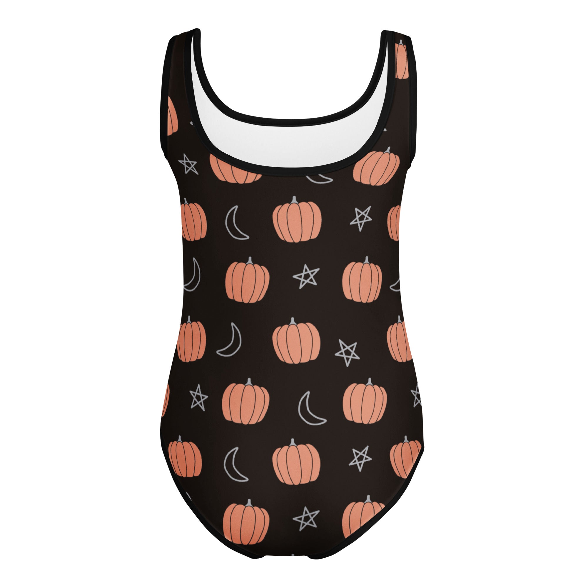 Girls Pumpkin Moon & Stars Halloween Leotard – Buttery-Soft, Quick-Dry 4-Way Stretch Comfort for Dance & Gymnastics
