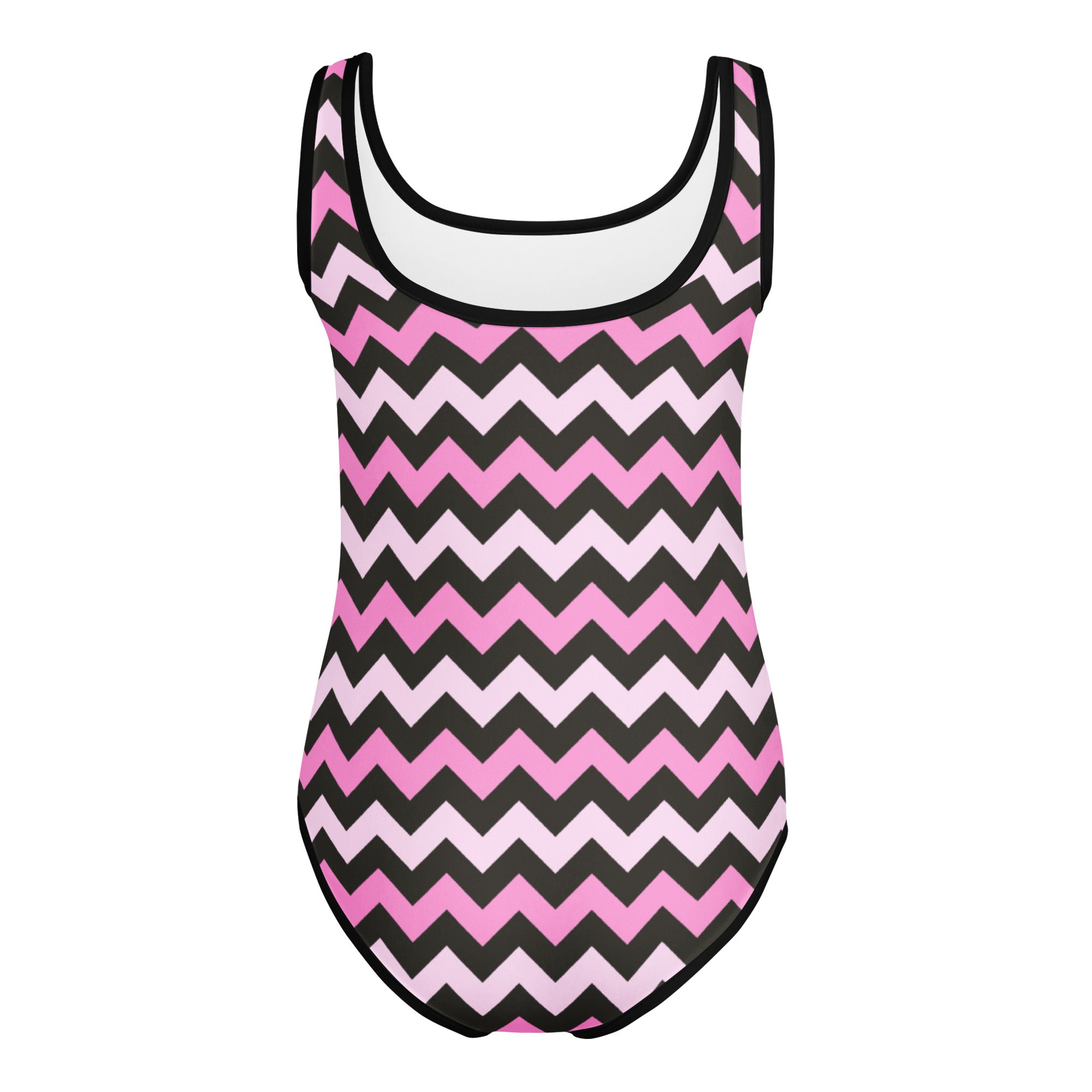 Girls Pink Chevron Leotard – Buttery-Soft, Quick-Dry 4-Way Stretch Comfort for Dance & Gymnastics