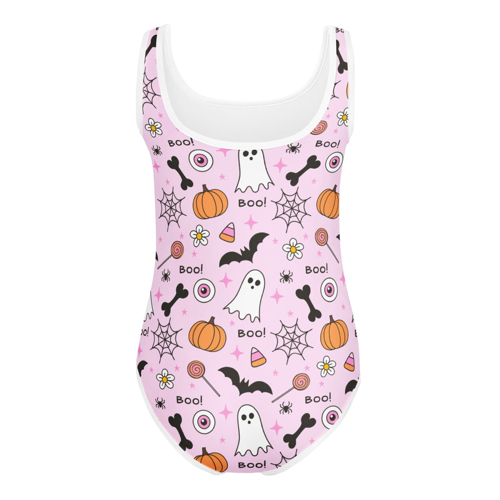 Girls Pink Halloween Leotard – Buttery-Soft, Quick-Dry 4-Way Stretch Comfort for Dance & Gymnastics