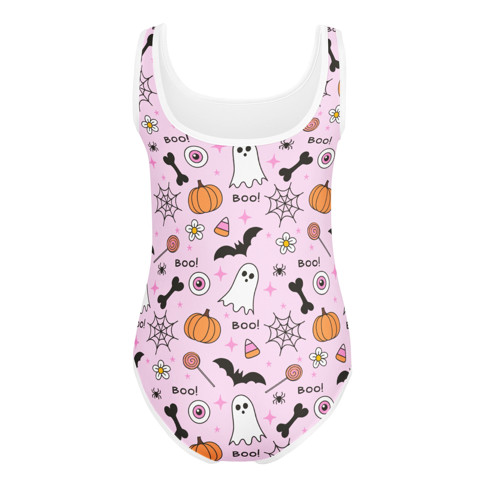 Girls Pink Halloween Leotard – Buttery-Soft, Quick-Dry 4-Way Stretch Comfort for Dance & Gymnastics