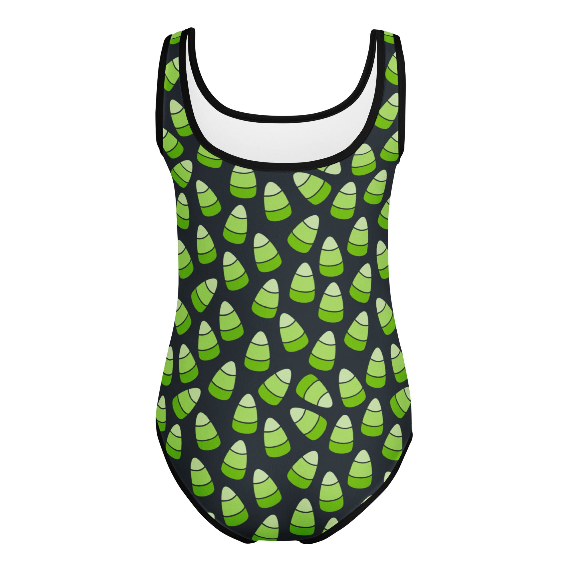 Girls Green Candy Corn Halloween Leotard – Buttery-Soft, Quick-Dry 4-Way Stretch Comfort for Dance & Gymnastics