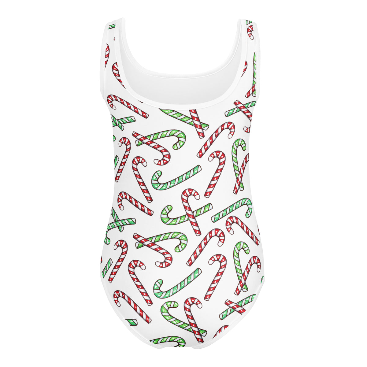 Girls Red & Green Candy Cane Custom Age It's My Birthday Christmas Leotard – Buttery-Soft, Quick-Dry 4-Way Stretch Comfort for Dance & Gymnastics