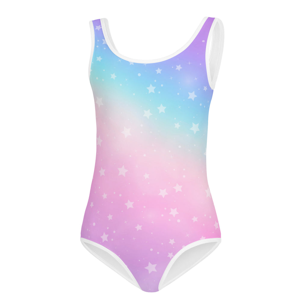 Girls Rainbow Stars Buttery Soft Leotard - Quick Drying For Dance and Gymnastics