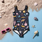 Girls Outer Space Buttery Soft Swimsuit With UPF 50+