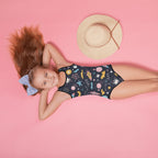 Girls Outer Space Buttery Soft Swimsuit With UPF 50+