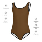 Girls Brown Buttery Soft Swimsuit