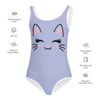 Girls Cute Cat Buttery Soft Swimsuit With UPF 50+