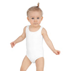 Girls Buttery Soft White Swimsuit With UPF 50+ Protection