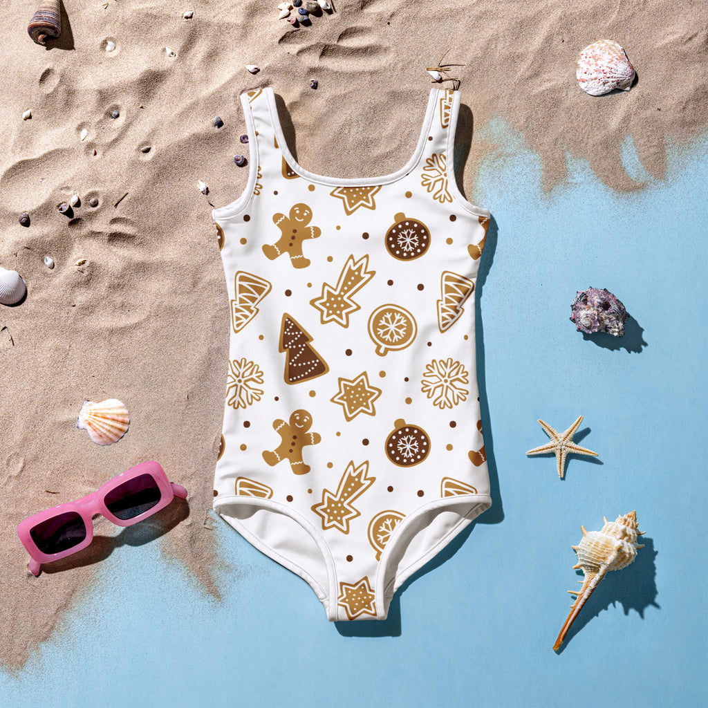 Girls Gingerbread Cookies Buttery Soft Swimsuit