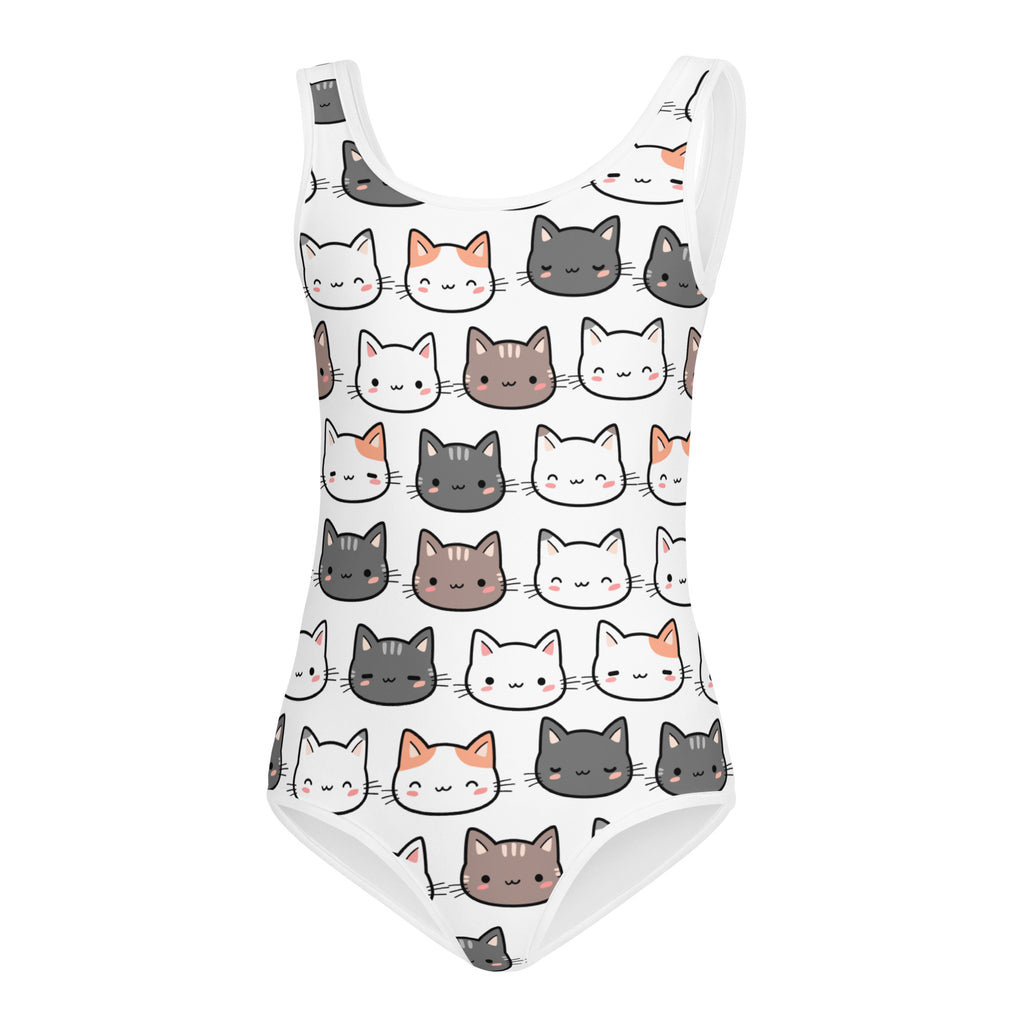 Girls Cat Face Buttery Soft Leotard - Quick Drying For Dance and Gymnastics