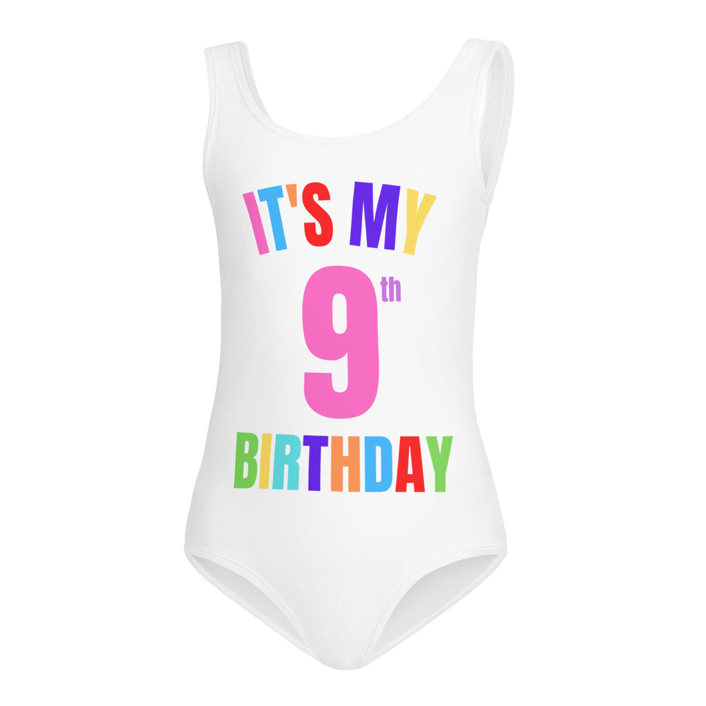 Girls Custom Age It's My Birthday Leotard - Quick Drying For Dance and Gymnastics