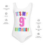 Girls Custom Age It's My Birthday Leotard - Quick Drying For Dance and Gymnastics