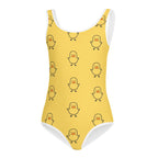 Girls Yellow Rubber Duck Buttery Soft Leotard - Quick Drying For Dance and Gymnastics