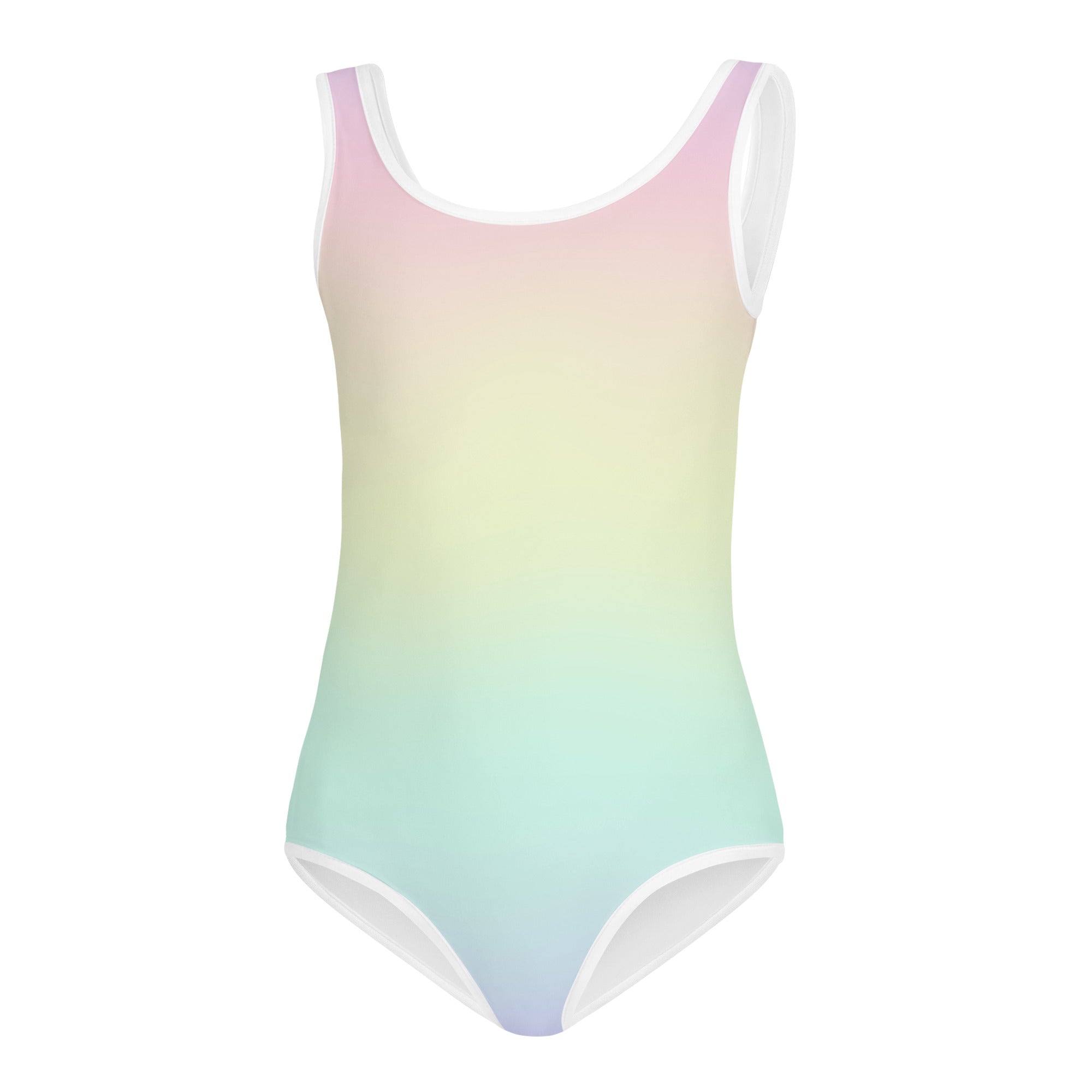 Girls Pastel Rainbow Buttery Soft Leotard - Quick Drying For Dance and Gymnastics