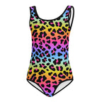 Girls Rainbow Cheetah Buttery Soft Leotard - Quick Drying For Dance and Gymnastics