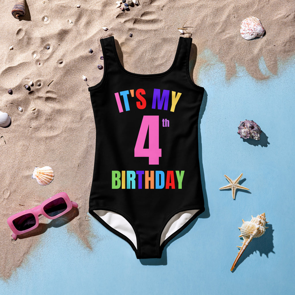 Girls Custom Age It's My Birthday Swimsuit
