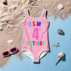 Girls Custom Age It's My Birthday Swimsuit