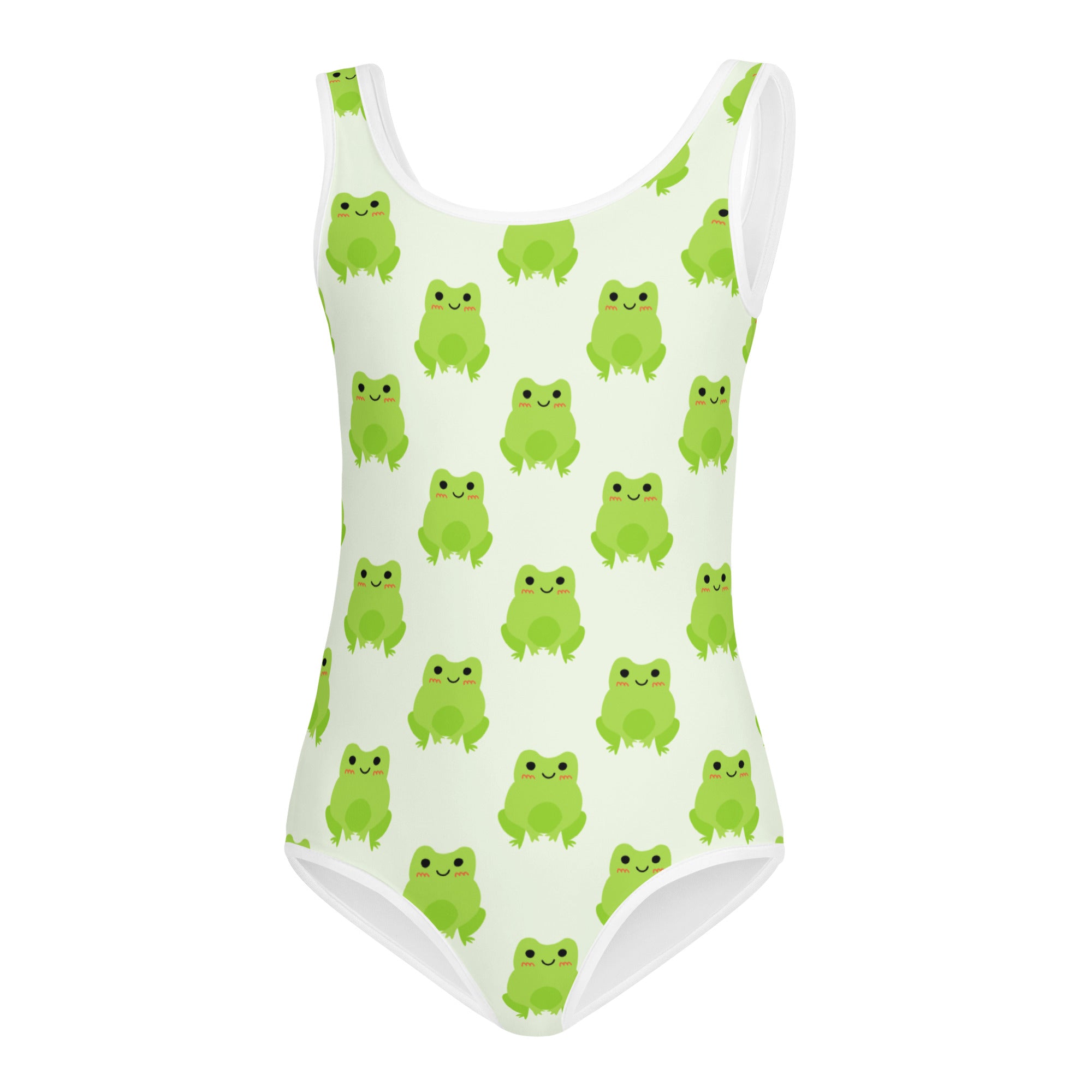 Girls Green Frog Buttery Soft Leotard - Quick Drying For Dance and Gymnastics