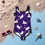 Girls Space Unicorn Buttery Soft Swimsuit With UPF 50+