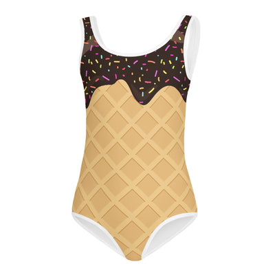 Girls Ice Cream Cone Buttery Soft Leotard - Quick Drying For Dance and Gymnastics