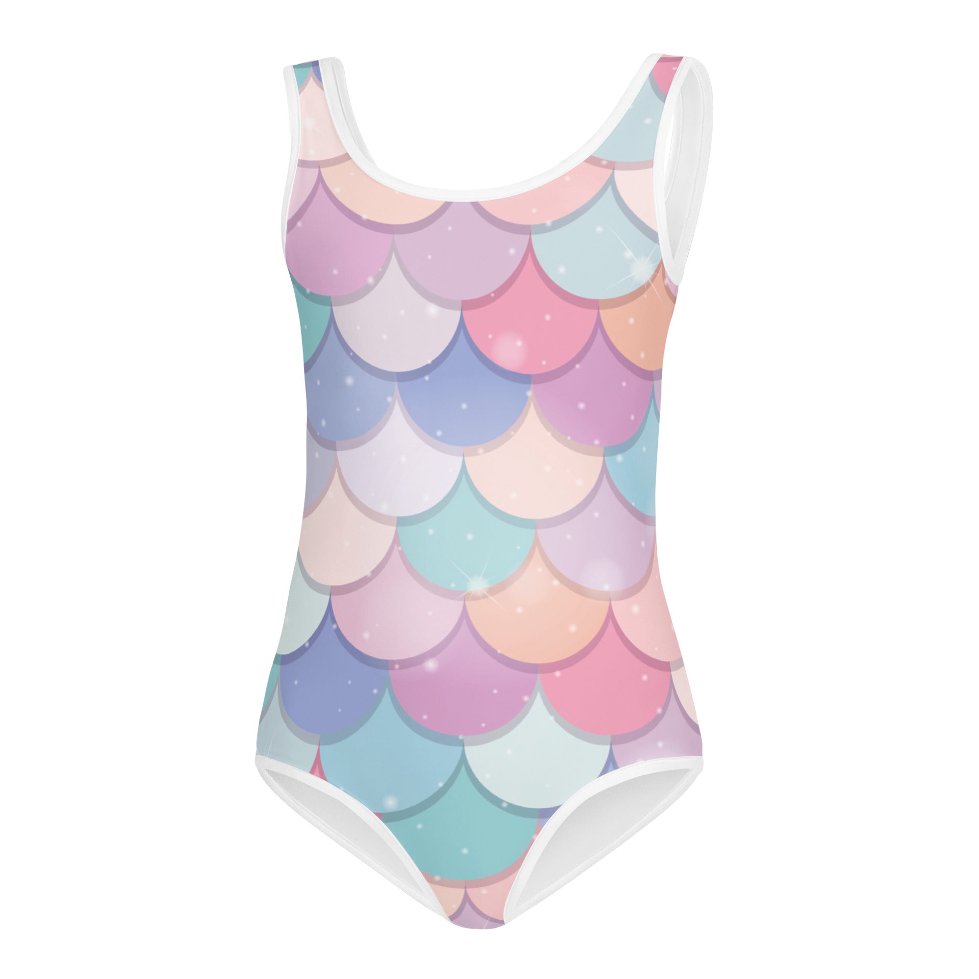Girls Rainbow Mermaid Buttery Soft Leotard - Quick Drying For Dance and Gymnastics