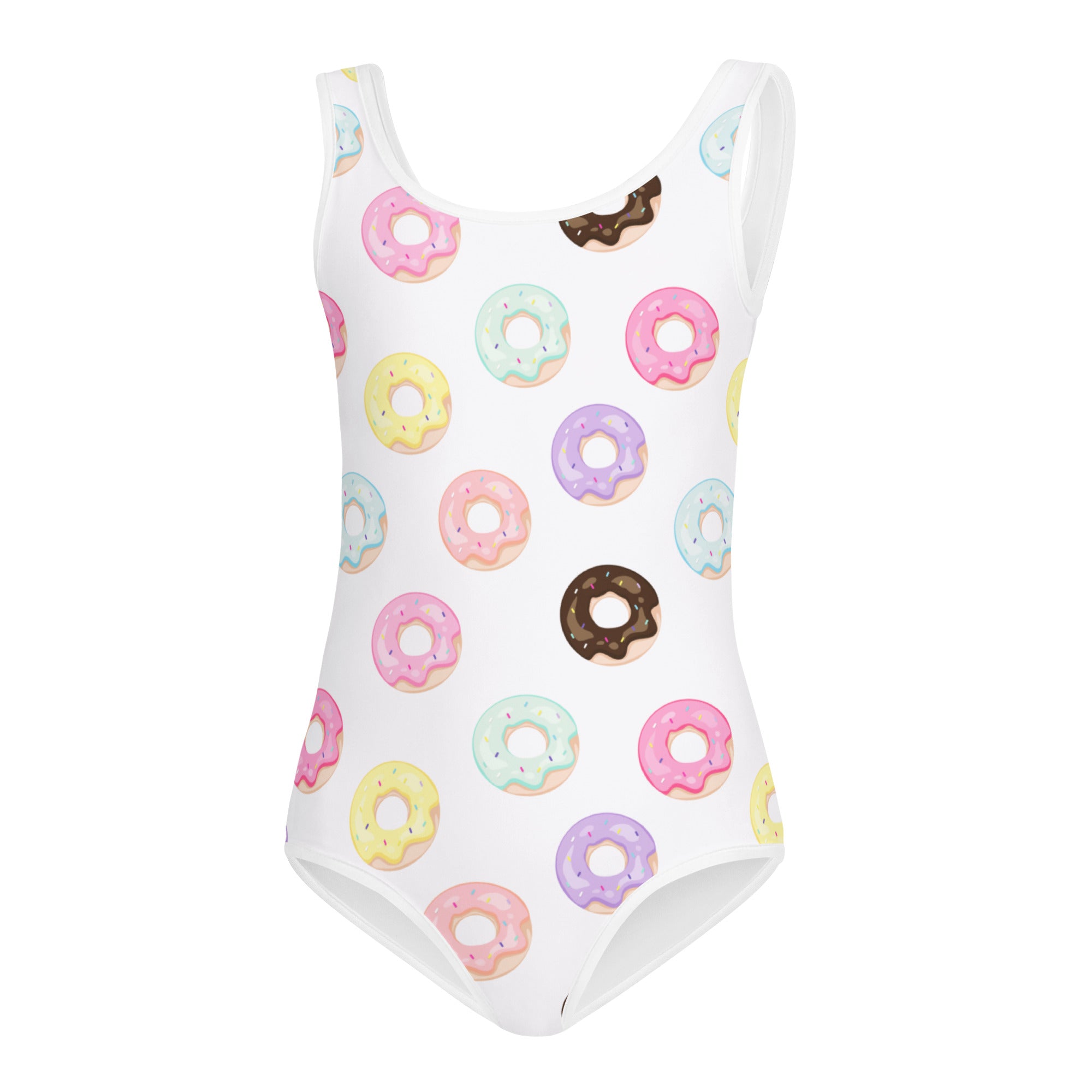 Girls Colorful Donuts Buttery Soft Leotard - Quick Drying For Dance and Gymnastics