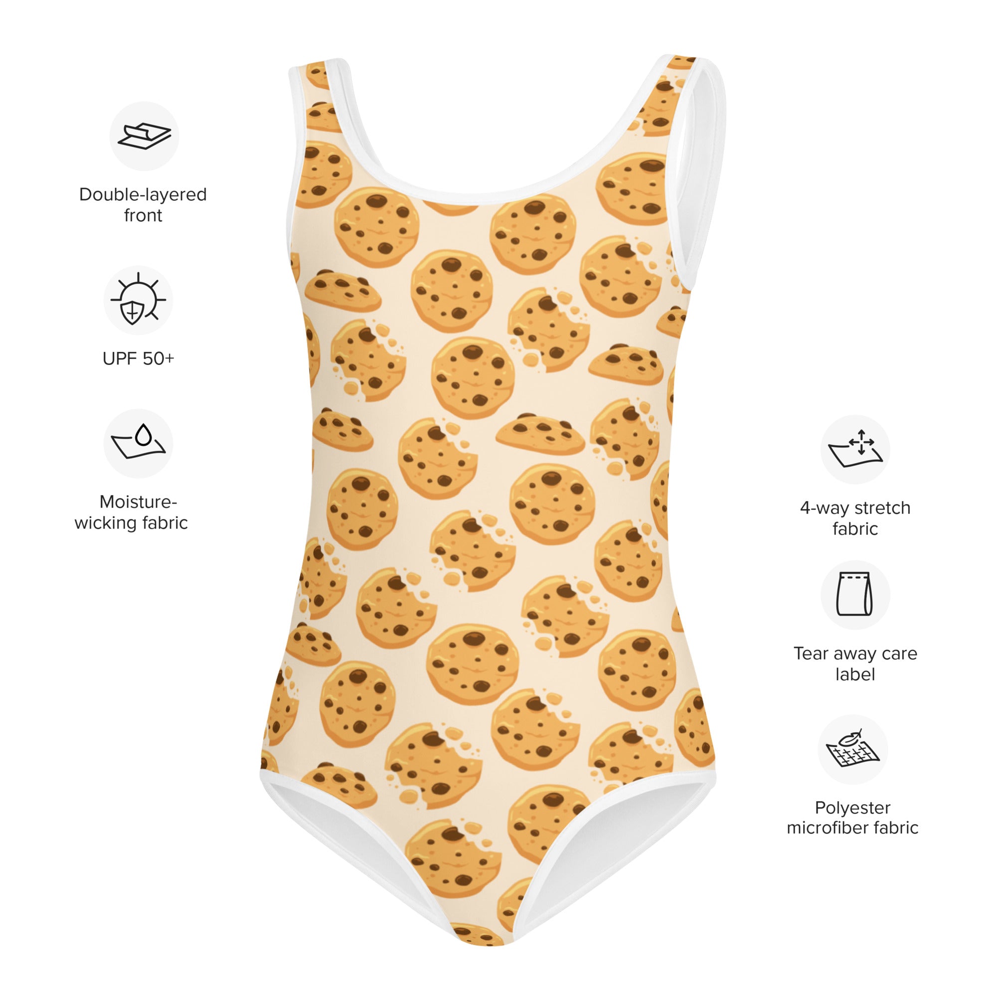 Girls Chocolate Chip Cookie Buttery Soft Leotard - Quick Drying For Dance and Gymnastics