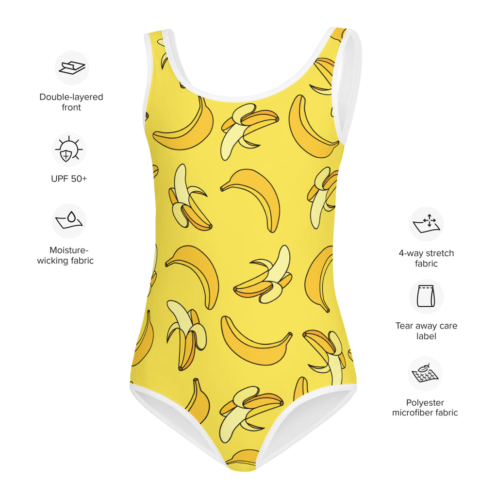 Girls Yellow Banana Buttery Soft Leotard - Quick Drying For Dance and Gymnastics