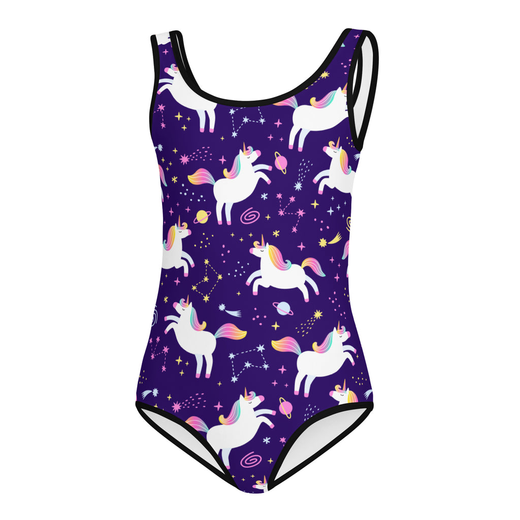 Girls Space Unicorn Buttery Soft Leotard - Quick Drying For Dance and Gymnastics