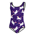 Girls Space Unicorn Buttery Soft Leotard - Quick Drying For Dance and Gymnastics