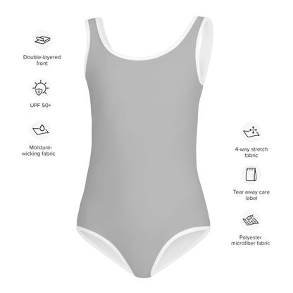 Girls Gray Buttery Soft Leotard
