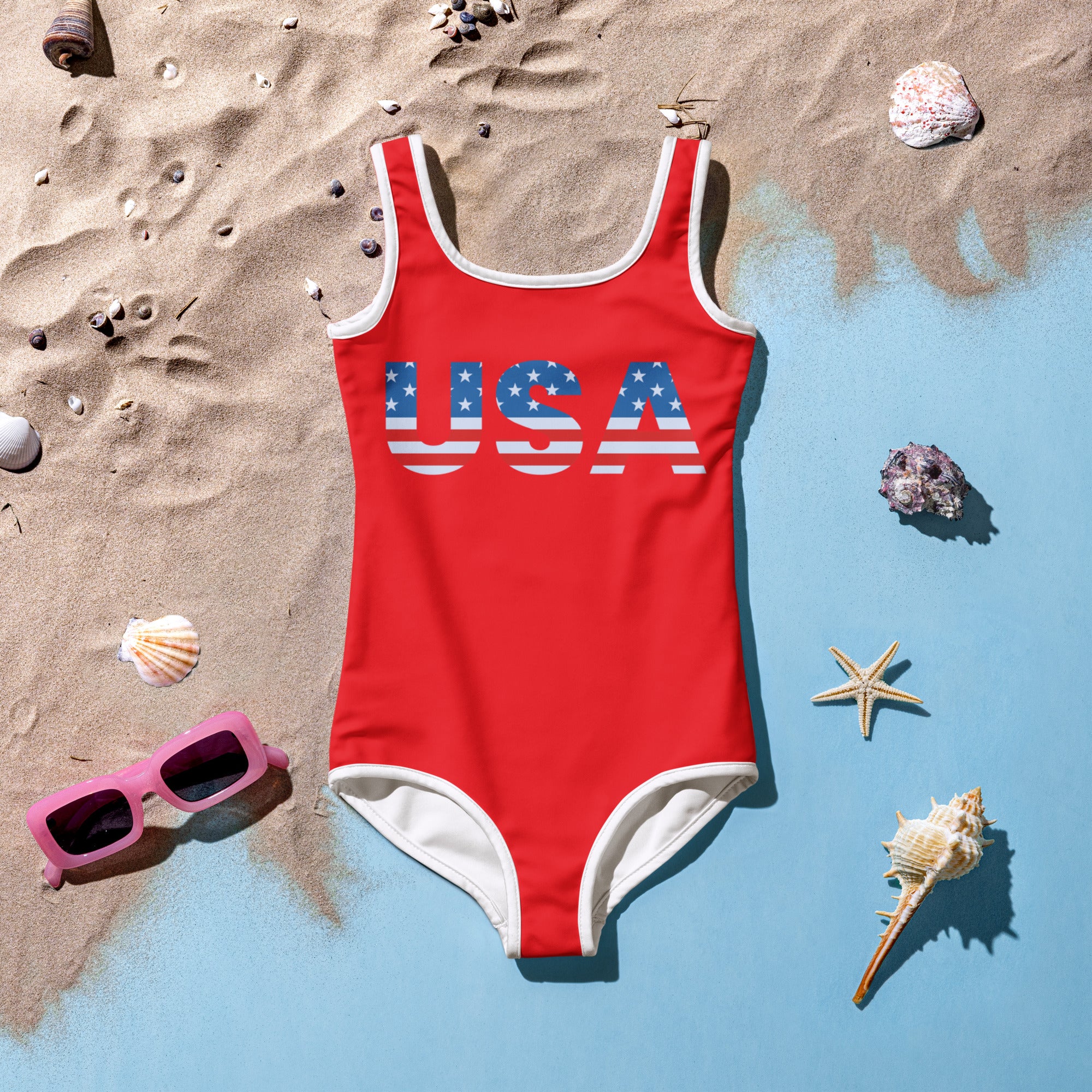 Girls USA 4th Of July Swimsuit