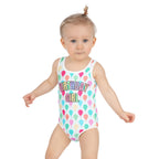 Girls 'Birthday Girl' Balloons Buttery Soft Swimsuit With UPF 50+