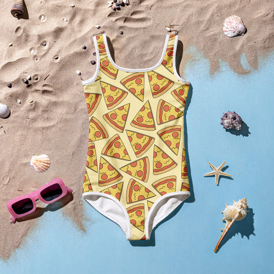 Girls Pizza Slice Buttery Soft Swimsuit With UPF 50+