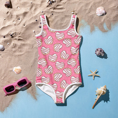 Girls Heart Cookies & Sprinkles Buttery Soft Swimsuit With UPF 50+