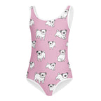 Girls Pink Pug Buttery Soft Leotard - Quick Drying For Dance and Gymnastics