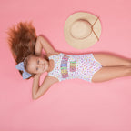 Colorful Sprinkles Birthday Girl Buttery Soft Swimsuit