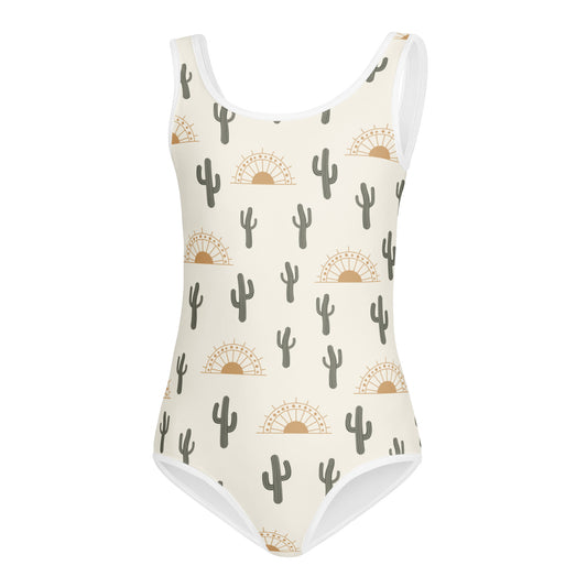 Girls Cactus Desert Sunrise Buttery Soft Leotard - Quick Drying For Dance and Gymnastics