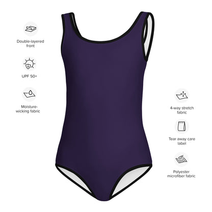 Girls Dark Purple Buttery Soft Leotard - Quick Drying For Dance and Gymnastics