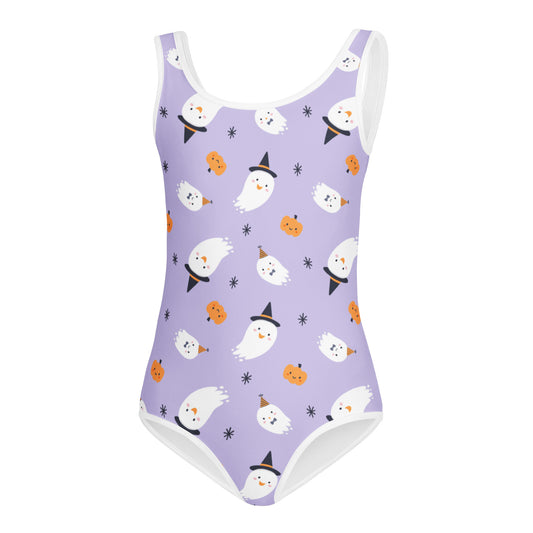 Girls Ghost Witch Halloween Buttery Soft Leotard - Quick Drying For Dance and Gymnastics
