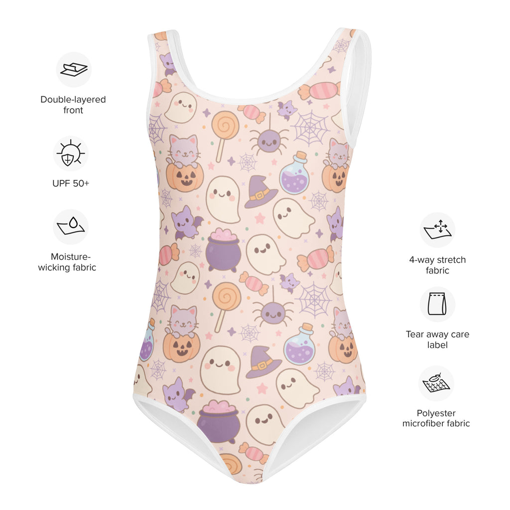 Girls Pastel Halloween Buttery Soft Leotard - Quick Drying For Dance and Gymnastics