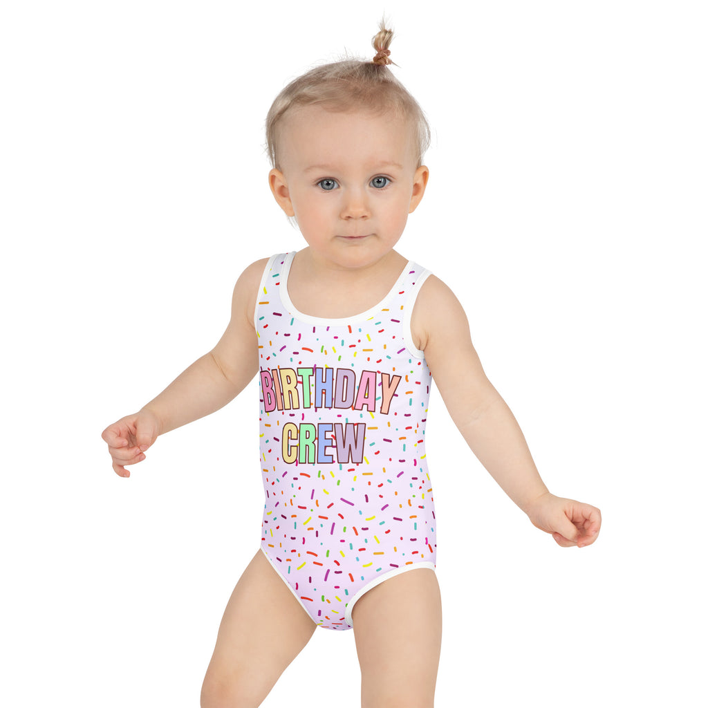 Colorful Sprinkles Birthday Crew Buttery Soft Swimsuit