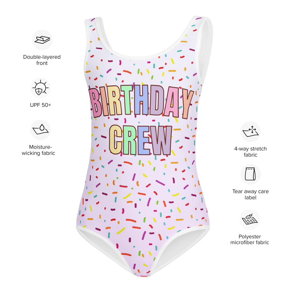Colorful Sprinkles Birthday Crew Buttery Soft Swimsuit