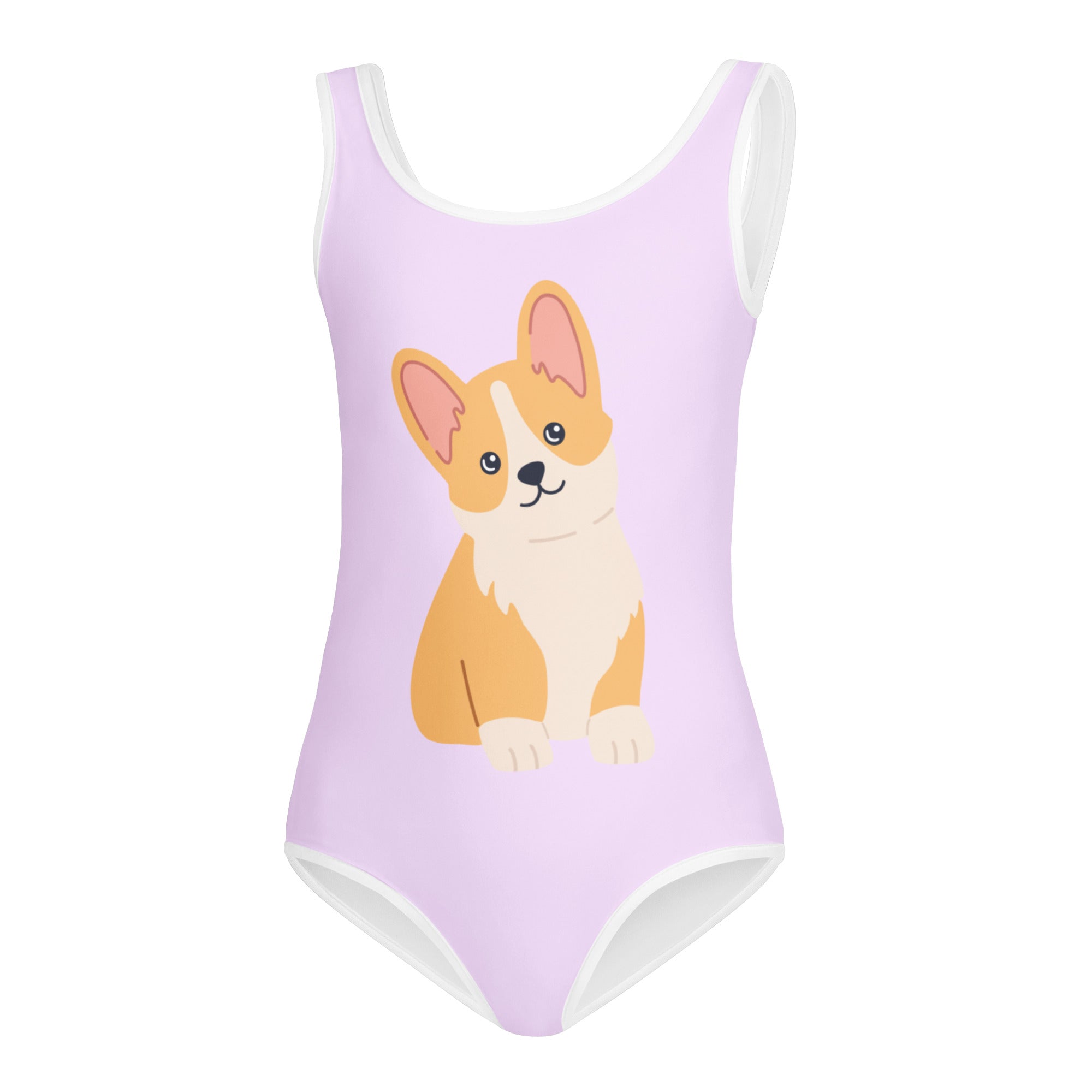 Girls Corgi Dog Buttery Soft Leotard - Quick Drying For Dance and Gymnastics