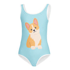 Girls Corgi Dog Buttery Soft Leotard - Quick Drying For Dance and Gymnastics