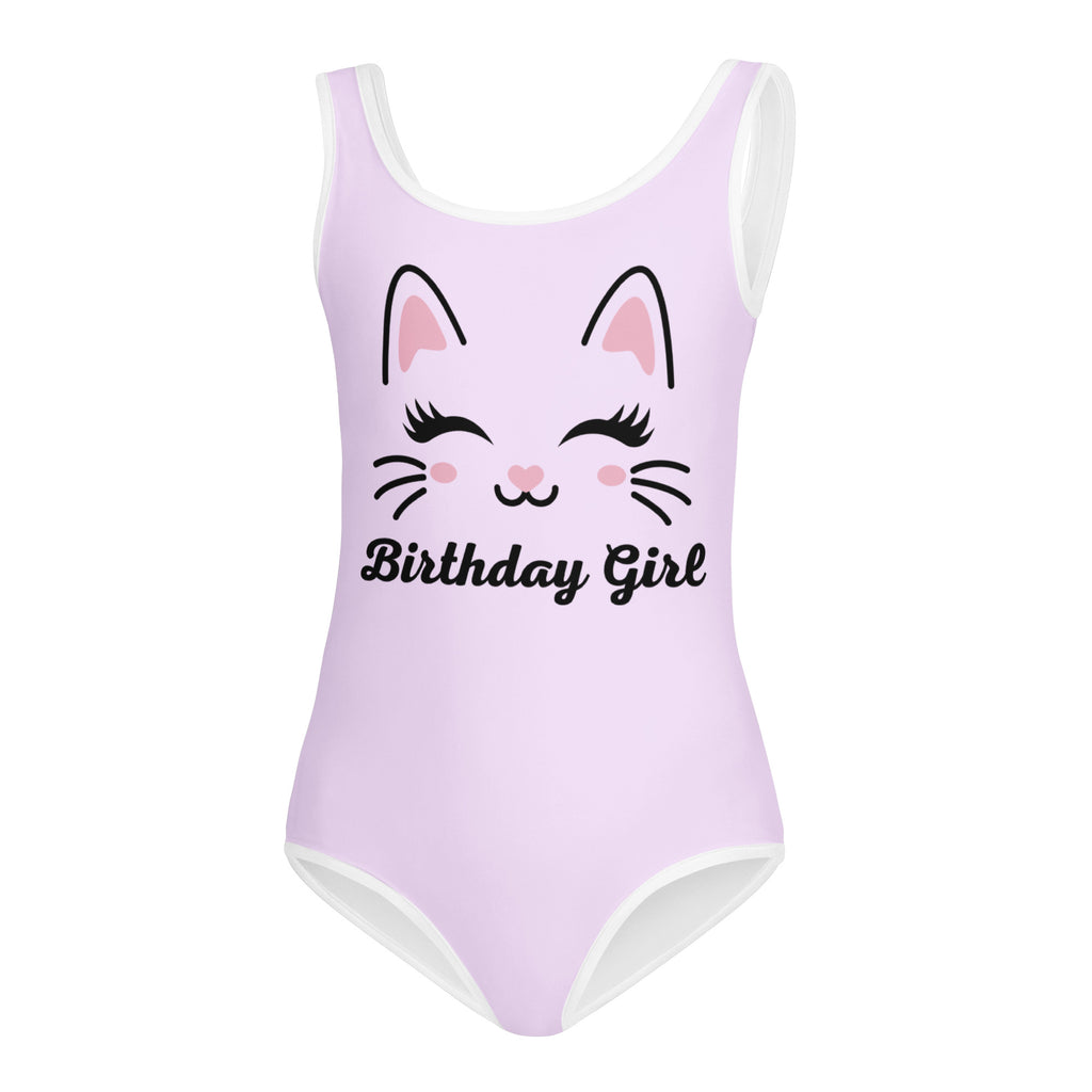 Birthday Girl Cute Cat Buttery Soft Leotard - Quick Drying For Dance and Gymnastics