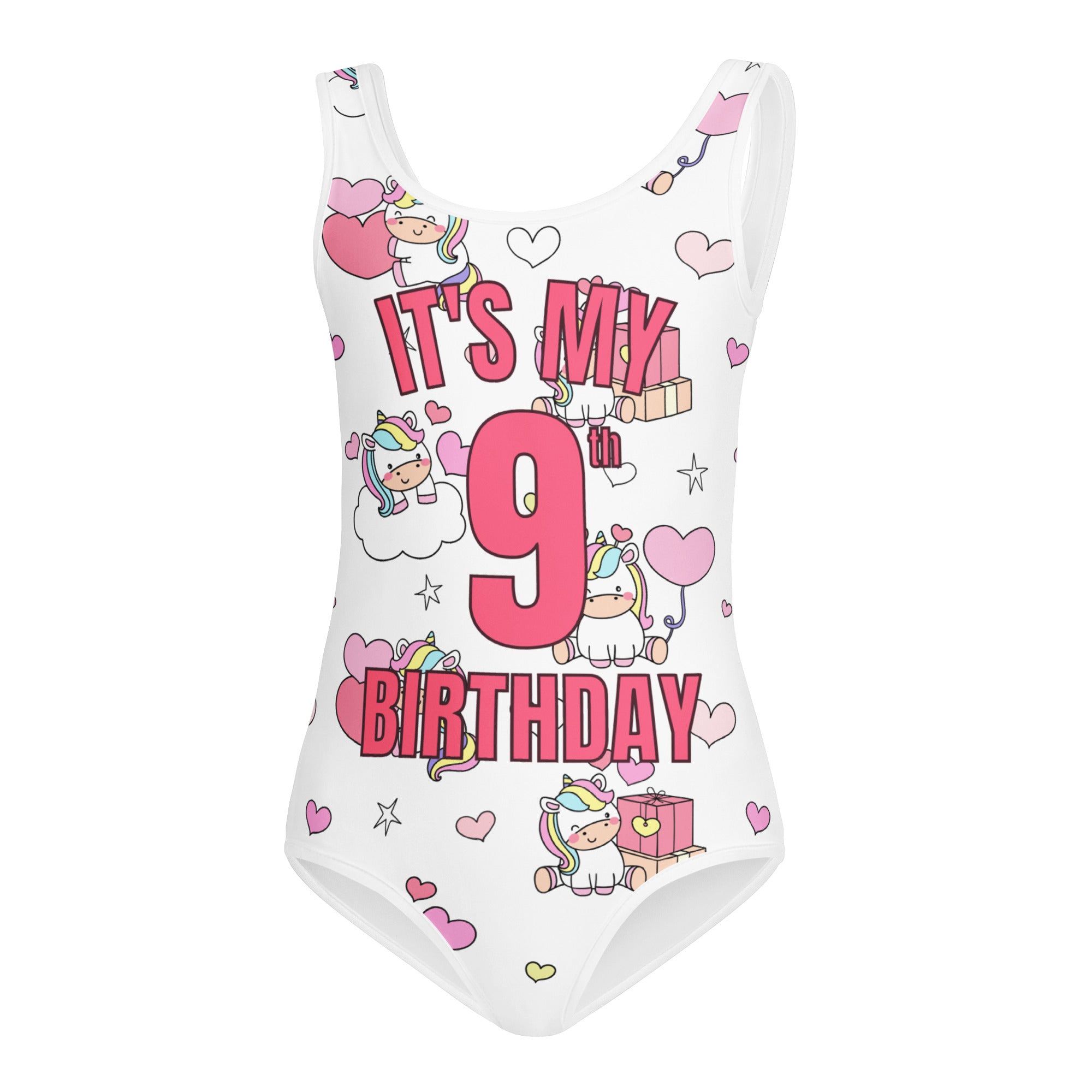 Girls Unicorn Birthday Custom Age It's My Birthday Leotard - Quick Drying For Dance and Gymnastics