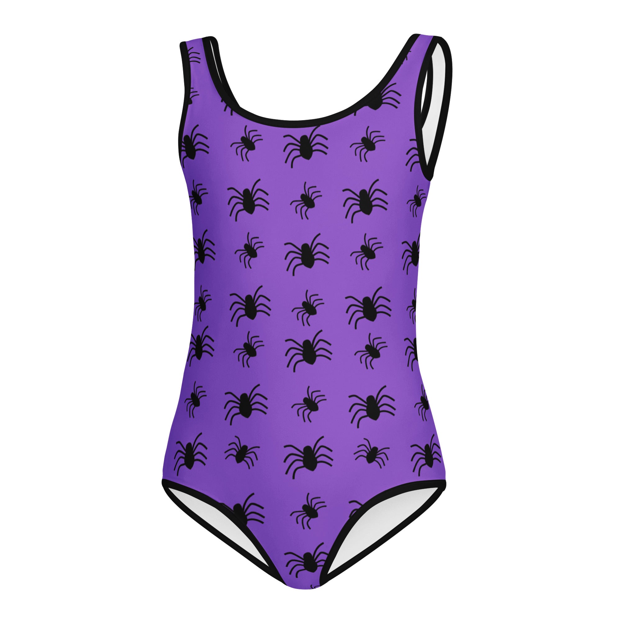 Girls Purple Spider Halloween Leotard – Buttery-Soft, Quick-Dry 4-Way Stretch Comfort for Dance & Gymnastics