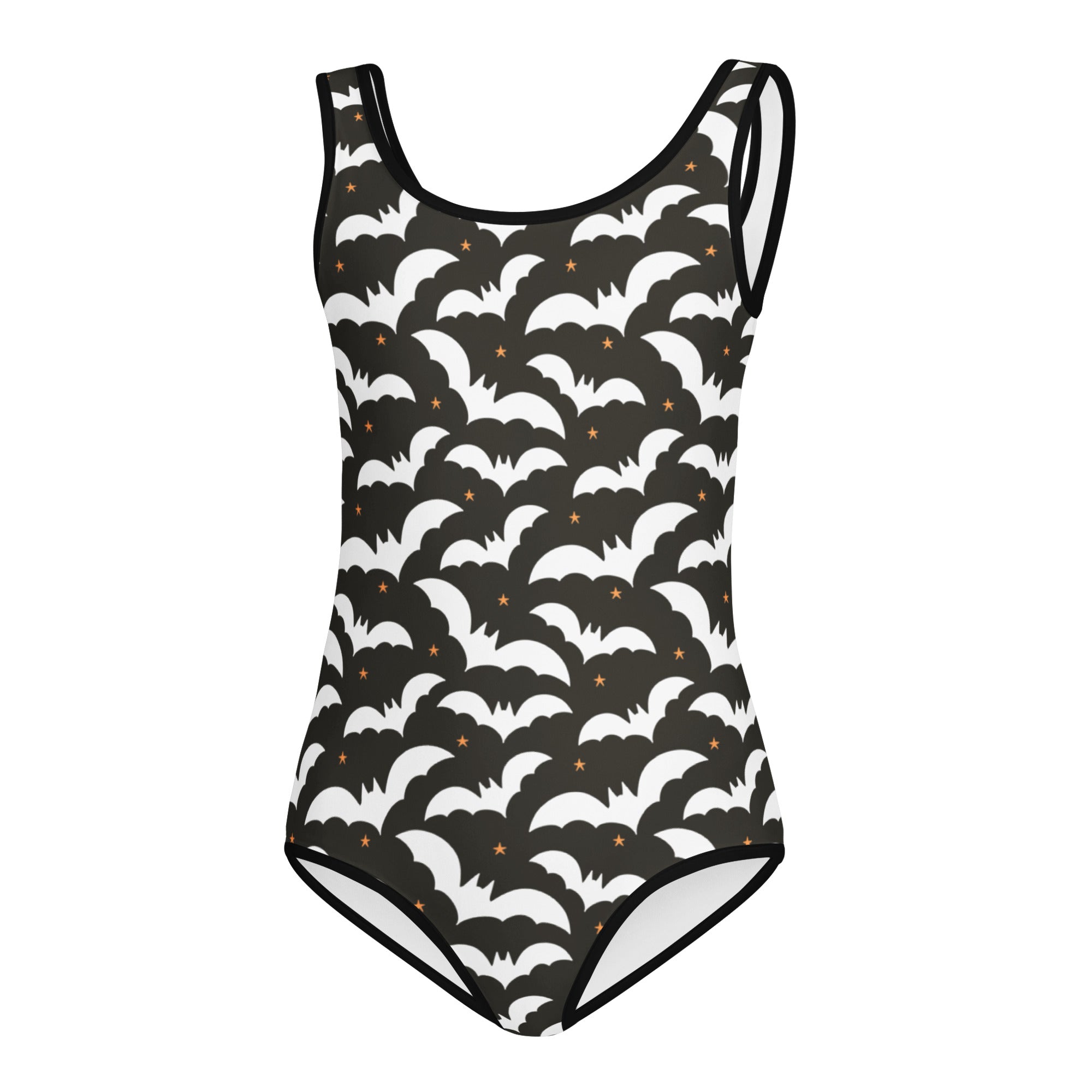 Girls Brown White Bat Halloween Leotard – Buttery-Soft, Quick-Dry 4-Way Stretch Comfort for Dance & Gymnastics